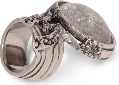 SAINT LAURENT Arty silver-plated ring