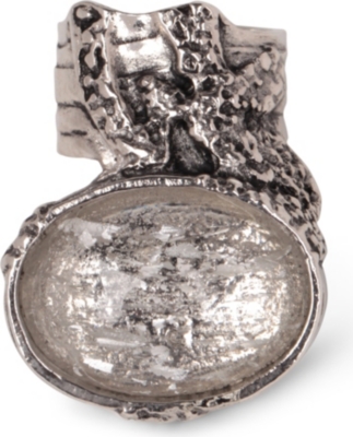 SAINT LAURENT Arty silver-plated ring