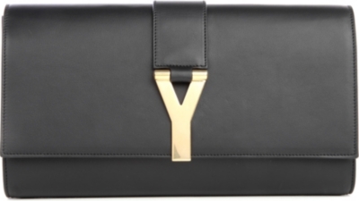 SAINT LAURENT Chyc leather clutch