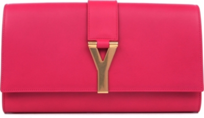 SAINT LAURENT Chyc leather clutch