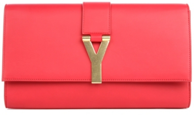 SAINT LAURENT Chyc leather clutch