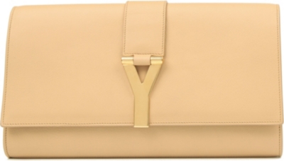 SAINT LAURENT Chyc leather clutch