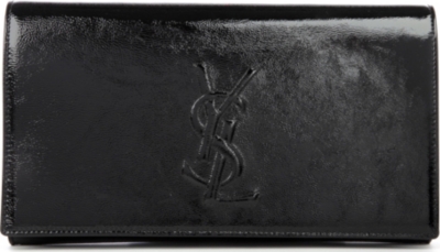 SAINT LAURENT Belle de Jour patent leather clutch