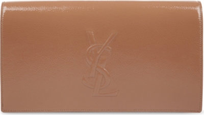 SAINT LAURENT Belle de Jour patent leather clutch