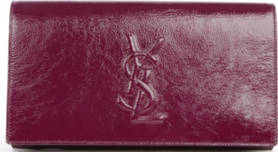 SAINT LAURENT Belle de Jour patent leather clutch