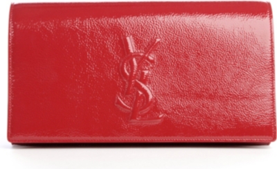 SAINT LAURENT Belle de Jour patent leather clutch