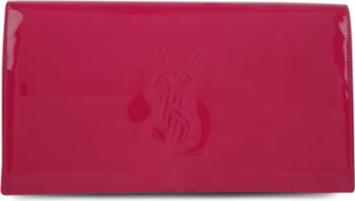 SAINT LAURENT Belle de Jour patent leather clutch
