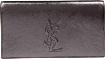 SAINT LAURENT Belle de Jour metallic clutch