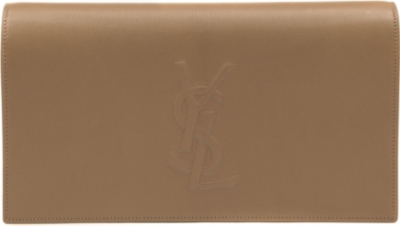 SAINT LAURENT Belle de Jour leather clutch
