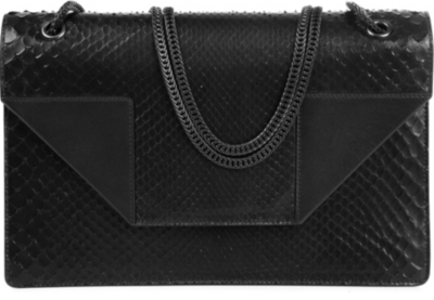 SAINT LAURENT Betty python leather shoulder bag