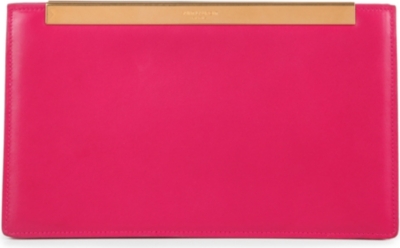 SAINT LAURENT Lutetia leather clutch
