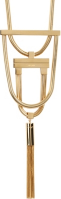 SAINT LAURENT Gold-toned pendant necklace