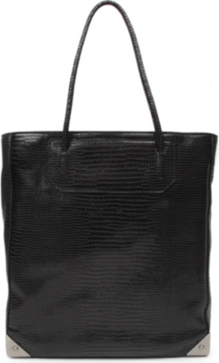ALEXANDER WANG Prisma mock-croc tote with black nickel hardware