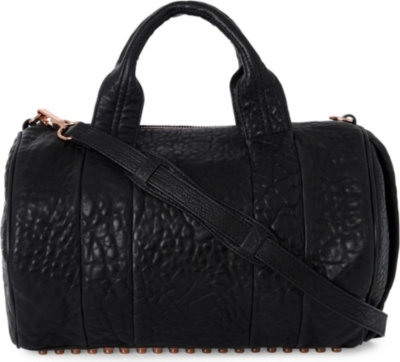 ALEXANDER WANG Rocco pebbled leather bowling bag