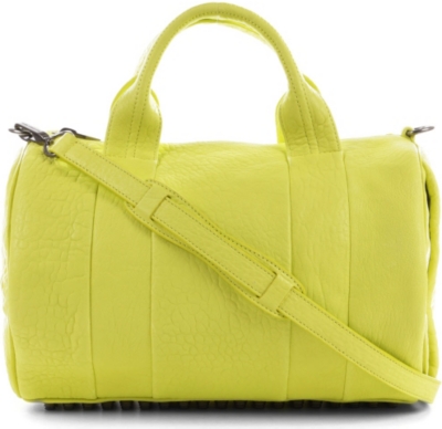 ALEXANDER WANG Rocco pebbled leather bag with nickel hardware