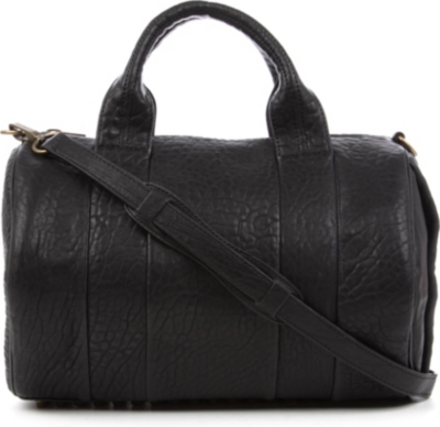 ALEXANDER WANG Rocco pebbled leather bag with brass hardware
