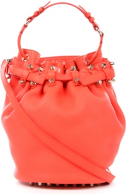 ALEXANDER WANG Diego soft leather bucket bag with nickel hardware