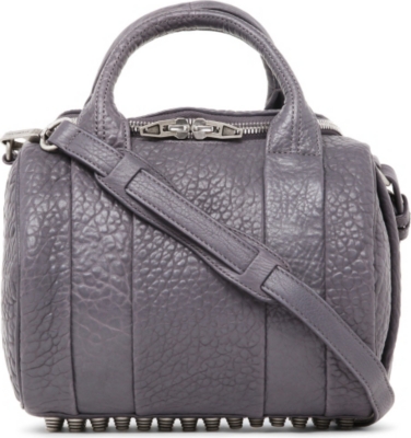 ALEXANDER WANG Rockie pebbled-leather mini bowling bag