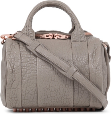 ALEXANDER WANG Rockie pebbled-leather mini bowling bag