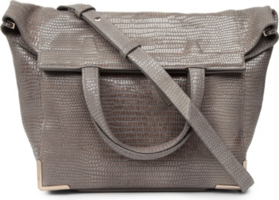 ALEXANDER WANG Prisma lizard-print leather shoulder bag