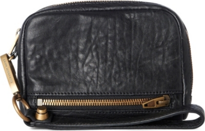 ALEXANDER WANG Fumo leather pouch with gold-toned hardware