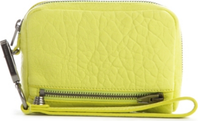 ALEXANDER WANG Fumo leather pouch with silver-toned hardware