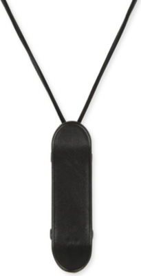 NATALIA BRILLI Hawk leather skateboard pendant necklace