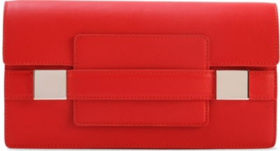 DELVAUX Madame leather clutch