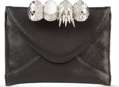 MAISON DU POSH Knuckle small leather clutch