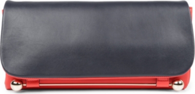 RUPERT SANDERSON Two-toned leather clutch