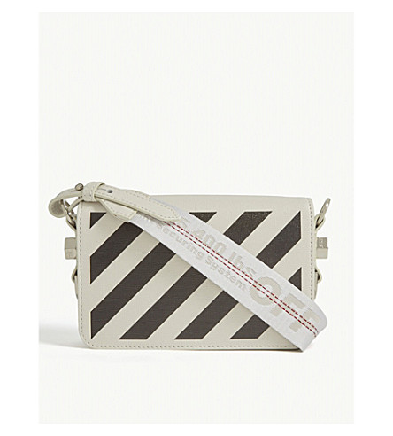 OFF-WHITE C/O VIRGIL ABLOH - Diagonal stripe mini leather cross-body bag | comicsahoy.com