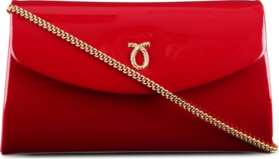 LAUNER High Society patent leather clutch