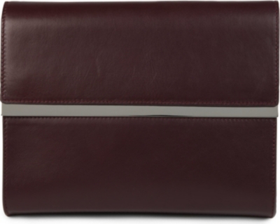 MAISON MARTIN MARGIELA Leather and chrome clutch