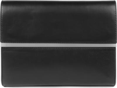 MAISON MARTIN MARGIELA Leather and chrome clutch