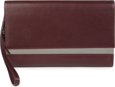 MAISON MARTIN MARGIELA Leather and chrome clutch
