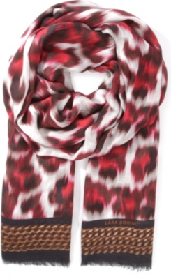 LARA BOHINC Leopard modal scarf
