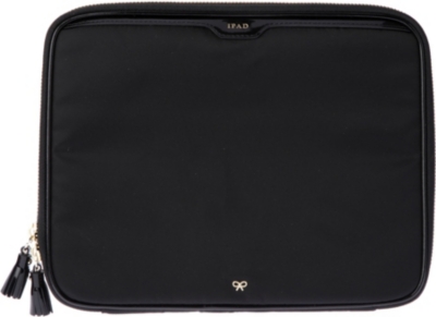 ANYA HINDMARCH Patent-trimmed iPad case