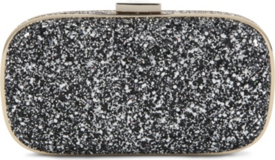 ANYA HINDMARCH Marano glitter-embellished framed clutch