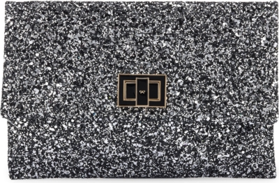 ANYA HINDMARCH Valorie glitter-embellished clutch