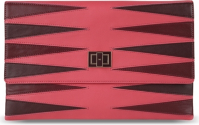 ANYA HINDMARCH Valorie backgammon leather clutch