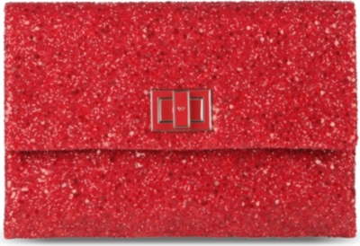 ANYA HINDMARCH Valorie glitter-embellished clutch