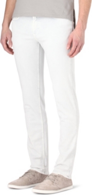 ACNE Ace Chalk skinny straight mid-rise jeans