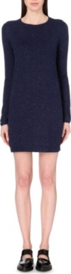 WHISTLES Annie sparkle knitted dress (Navy