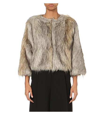 WHISTLES   Colby faux fur jacket