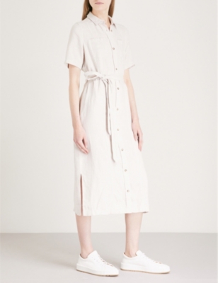 whistles bella linen shirt dress