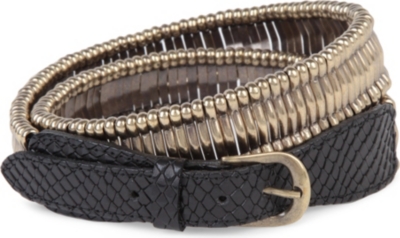 THE KOOPLES Leather and steel belt
