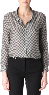 THE KOOPLES Printed silk and cotton shirt