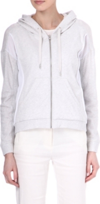 THE KOOPLES SPORT Hooded dual-fabric sweatshirt