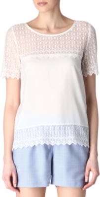 THE KOOPLES Embroidered lace top