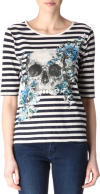THE KOOPLES Striped skull t-shirt